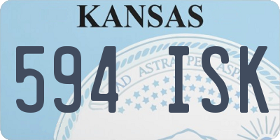 KS license plate 594ISK