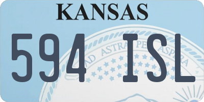 KS license plate 594ISL