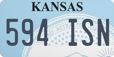 KS license plate 594ISN