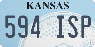 KS license plate 594ISP