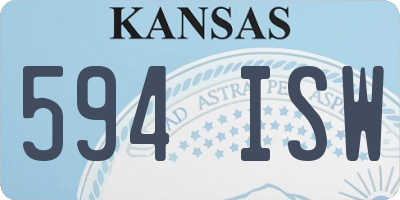 KS license plate 594ISW