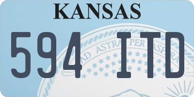 KS license plate 594ITD