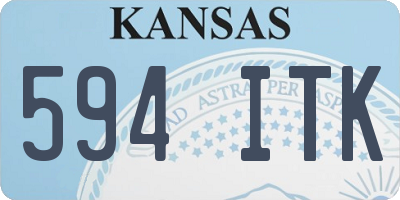 KS license plate 594ITK