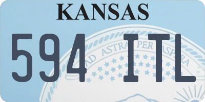 KS license plate 594ITL