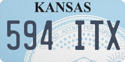 KS license plate 594ITX