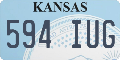 KS license plate 594IUG