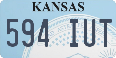 KS license plate 594IUT