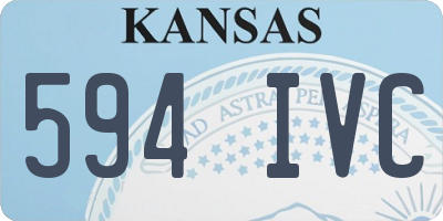 KS license plate 594IVC