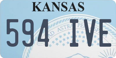 KS license plate 594IVE
