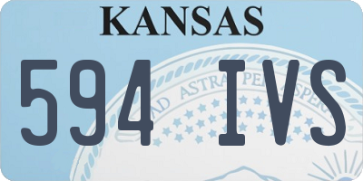 KS license plate 594IVS