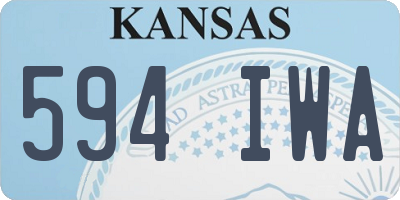 KS license plate 594IWA