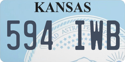 KS license plate 594IWB