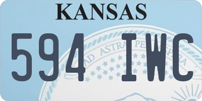 KS license plate 594IWC