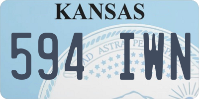 KS license plate 594IWN