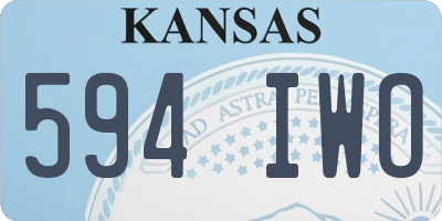 KS license plate 594IWO