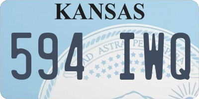 KS license plate 594IWQ
