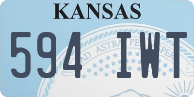 KS license plate 594IWT
