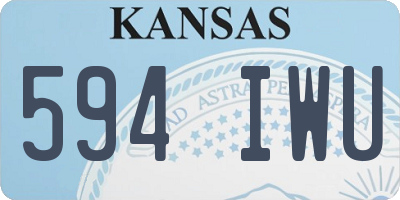 KS license plate 594IWU