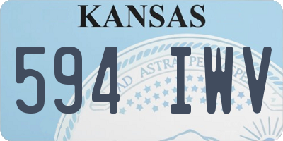 KS license plate 594IWV