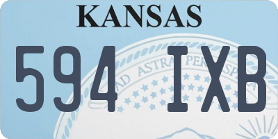 KS license plate 594IXB