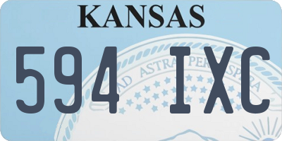 KS license plate 594IXC