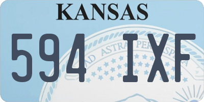 KS license plate 594IXF