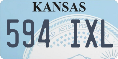 KS license plate 594IXL
