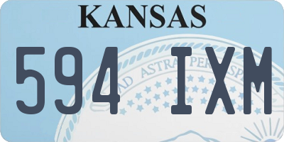 KS license plate 594IXM