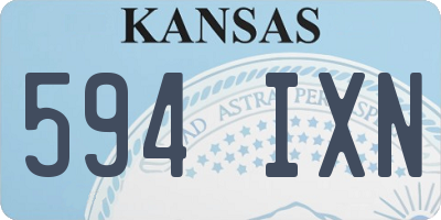 KS license plate 594IXN