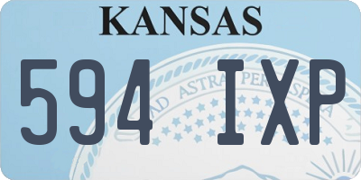 KS license plate 594IXP