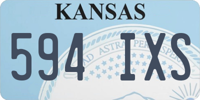 KS license plate 594IXS