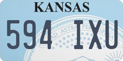KS license plate 594IXU