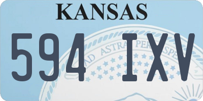 KS license plate 594IXV