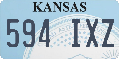 KS license plate 594IXZ