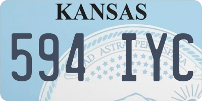 KS license plate 594IYC