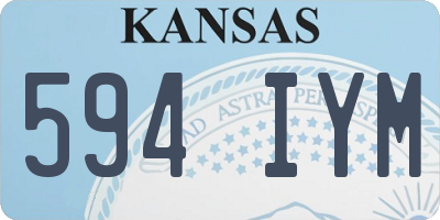 KS license plate 594IYM