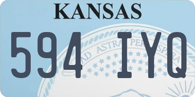 KS license plate 594IYQ