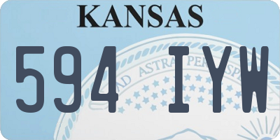 KS license plate 594IYW
