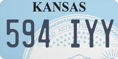 KS license plate 594IYY