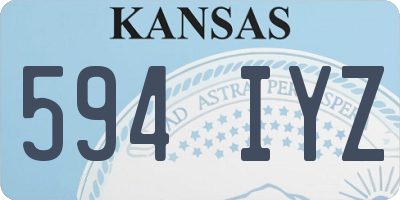 KS license plate 594IYZ