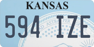 KS license plate 594IZE