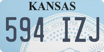 KS license plate 594IZJ