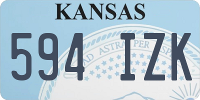 KS license plate 594IZK