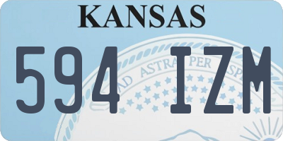 KS license plate 594IZM