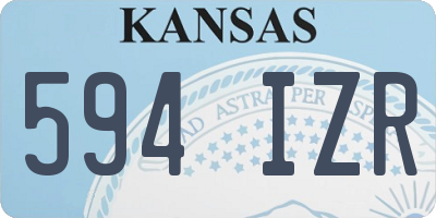KS license plate 594IZR