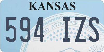KS license plate 594IZS