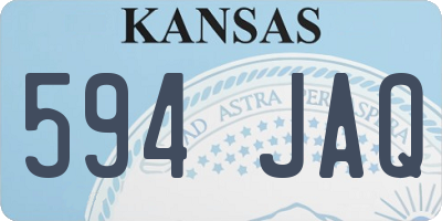 KS license plate 594JAQ