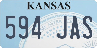 KS license plate 594JAS