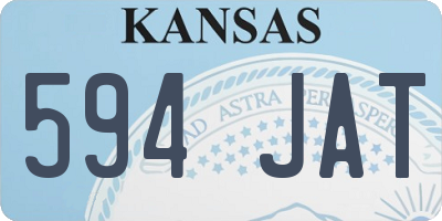 KS license plate 594JAT