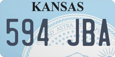 KS license plate 594JBA